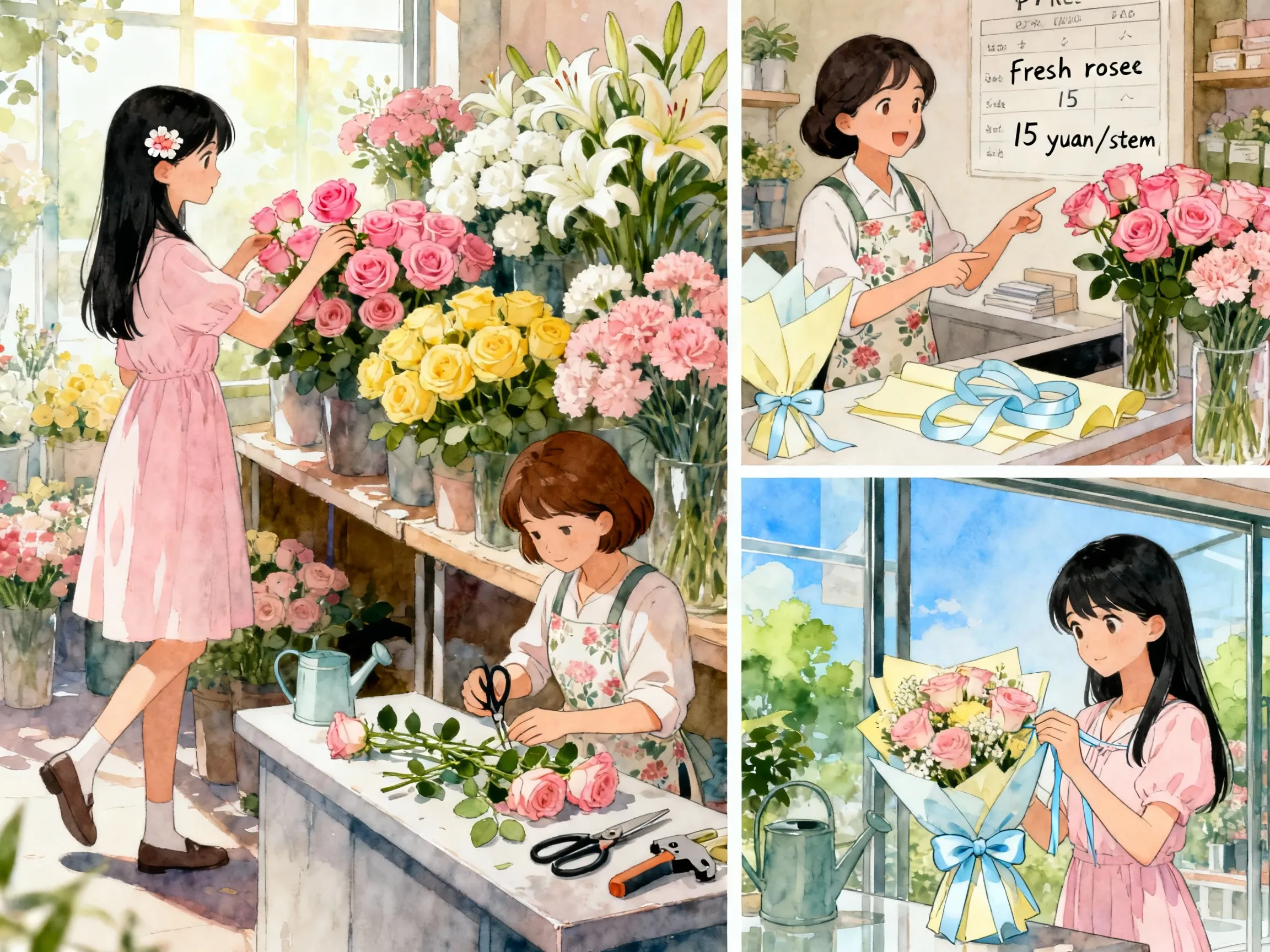 Watercolor Comic Style